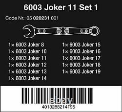 05020231001 6003 Joker 11 Set 1 Combination Wrench Set 11 Pieces