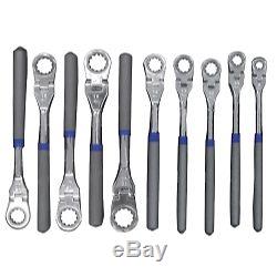 10 Piece Flexible Ratcheting Wrench Set MTN9410 Brand New