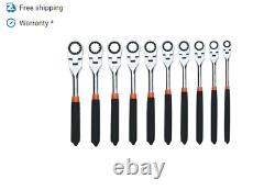 10 Piece Metric Flex Ratcheting Wrench Set