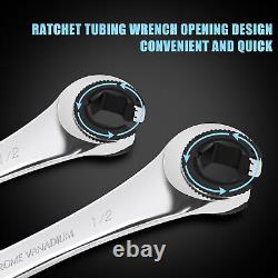 10 pcs SAE Ratcheting Wrench Combination Wrench Set 10 Pcs/Set with 72 Teeth