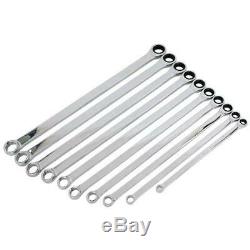 10pc Extra Long Double Ring Gear Ratchet Spanner Set (Genuine Neilsen CT4465)