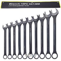 10pcs Ratcheting Double Ended Combination Wrench Set SAE & Metric 34-50mm