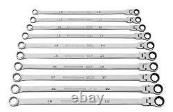 120XP Universal Spline Metric XL Flex GearBox Ratcheting Wrench Set, 10Pc New