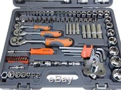 122pcs Ratchet Combination Wrench Metric Bit Socket Hex Torx Tool Set