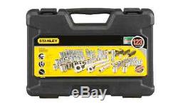 123-Piece Socket Ratchet Tools Stanley and Set Metric 1/4 3/8 Drive Craftsman