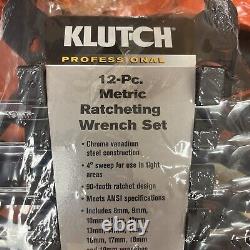 12 Piece, Metric 8mm 19mm Klutch Flex Ratchet Wrench Set