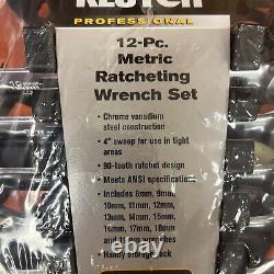 12 Piece, Metric 8mm 19mm Klutch Flex Ratchet Wrench Set