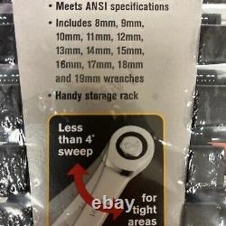 12 Piece, Metric 8mm 19mm Klutch Flex Ratchet Wrench Set