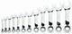 12 Piece Metric Stubby Reversible Ratcheting Combination Wrench, 12 Pt, Williams