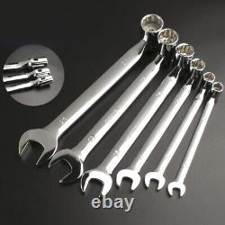 12-Point Flex Head Socket Wrench Metric Open End Spanner Hand Repair Tool