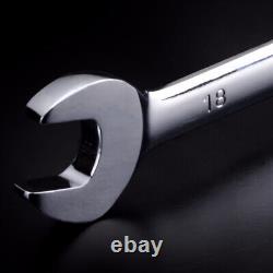 12-Point Flex Head Socket Wrench Metric Open End Spanner Hand Repair Tool