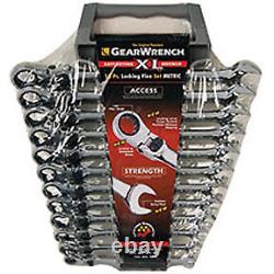 12 pc. Metric XL Locking Flex Head Combination Ratcheting Wrench Set KDT-85698