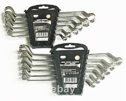 12pc ILLINOIS INDUSTRIAL DEEP OFFSET DOUBLE BOX END RING WRENCH SET SAE & METRIC