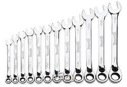 12pc Metric Reversible Ratcheting Combo Head 12pt Wrench Set 8mm-19mm Williams