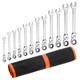 12pcs Flexible Ratchet Combination Wrench Set 8-19mm Metric Cr-v Steel 72-teeth