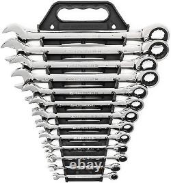 13 Pc. 12 Pt. Ratcheting Combination Wrench Set, SAE 9312