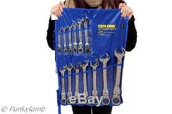 13 Piece Flexi Head Gear Ratchet Combination Spanner Wrench Tool Set 8-32mm New