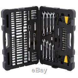 145 Piece Wrenches Sockets Ratchets Hex Keys Drive Nut Bits Mechanics Tool Set