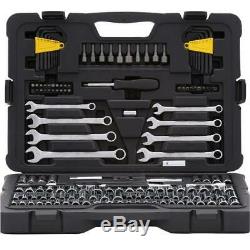 145 Piece Wrenches Sockets Ratchets Hex Keys Drive Nut Bits Mechanics Tool Set