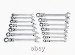 14-Piece GearWrench 85141 Flex-Head Ratcheting Wrench Set SAE / Metric
