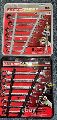 (16) Sears Craftsman USA Nos Ratcheting Wrenches 42445 42444 SAE metric Combinat
