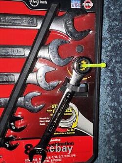 (16) Sears Craftsman USA Nos Ratcheting Wrenches 42445 42444 SAE metric Combinat