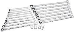 17 Pc. GearboxT 12 Pt. XL Double Box Ratcheting Wrench Set, Metric 85989