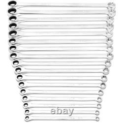 17 Pc. Gearbox 12 Pt. XL Double Box Ratcheting Wrench Set, Metric 85989