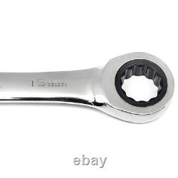 17 Pc. Gearbox 12 Pt. XL Double Box Ratcheting Wrench Set, Metric 85989