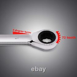 18Pc Metric Ratcheting Wrench Set, 6 Mm 24 Mm with a Roll up Storage Bag
