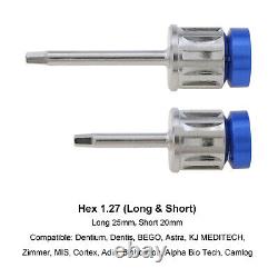 1.27 Hex Driver Implant Screwdriver Dental Torque Wrench Ratchet for MIS Adin