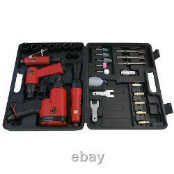 1/2 Dr Air Tool Kit in Case ratchet impact wrench die grinder hammer sockets