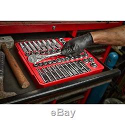 1/2 In. Drive Sae/Metric Ratchet And Socket Mechanics Tool Set (47-Piece)