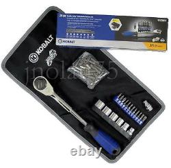 20 Piece KOBALT DOUBLE DRIVE Extendable 3/8 Ratchet Tool Set with POUCH CASE