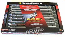 20pc GEARWRENCH RATCHETING COMBINATION WRENCH SET SAE/METRIC