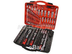 219 PC Socket Set Ratchet Handle Wrench Tool Spanners 1/4 3/8 1/2 Drive