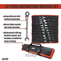 22-Piece Ratchet Wrench Set Ratcheting Wrench Set Metric SAE Wrench Set