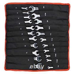 22-Piece Ratchet Wrench Set Ratcheting Wrench Set Metric SAE Wrench Set