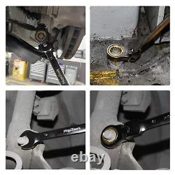 23-Piece Flex-Head Ratcheting Combination Wrench Set-Includes 14PCS Metric 8