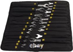 24-Piece Flex-Head Ratcheting Wrench Set, Metric & SAE Chrome Vanadium Steel H