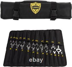 24-Piece Flex-Head Ratcheting Wrench Set, Metric & SAE Chrome Vanadium Steel H