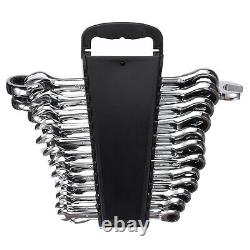24pcs Ratcheting Combination Wrench Set Inch and Metric 12PT Ratchet Wrench