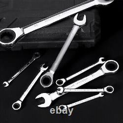 24pcs Ratcheting Combination Wrench Set Inch and Metric 12PT Ratchet Wrench