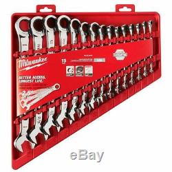2PK Milwaukee 48-22-9416 + 48-22-9516 Ratcheting Combination Box Wrench Set Case