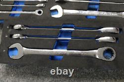(2) Cornwell Metric Ratcheting Combination Wrench Sets CRW12MSB & CRW3MSB READ
