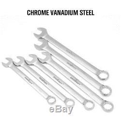 30pc Combination Wrench Spanner Set Duo SAE Metric Ratcheting Gear Standard Tool