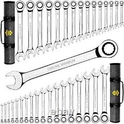 33pcs Ratcheting Wrench Set Large Wrench Set Metric And Standard Complete Wrench