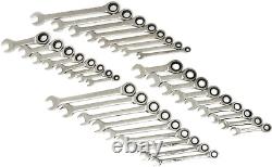 34 Pc. Standard & Stubby Ratcheting Wrench Set, SAE & Metric 85034