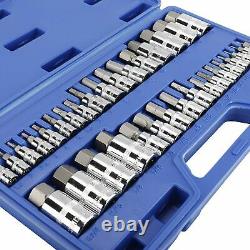 34pc Master Allen Wrench Bit Kit Hex Key For Ratchet Socket Tool Sae Metric Set