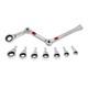 38105 Versatile 9-piece Ratchet Wrench Set Nickel Chrome Plated Alloy Steel
